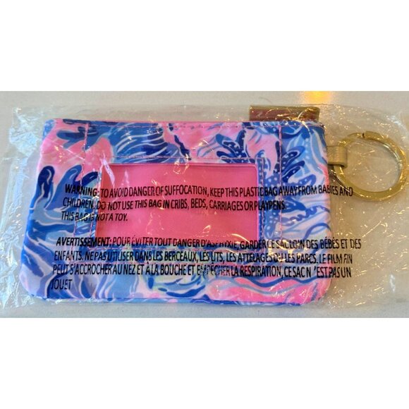 NEW Lilly Pulitzer ID Case Keychain Wallet With Zip Close Card Holder in - Picture 4 of 6